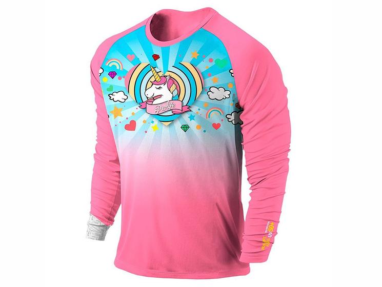 Imagem de Camisa Infantil Uv Com Proteção Solar Prolife Unicornio 6 Anos