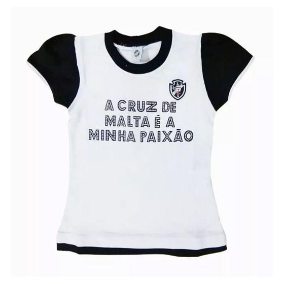 Camisa Infantil Vasco da Gama Menina Gliter Babylook Oficial - Revedor Imagem de Camisa Infantil Vasco da Gama Menina Gliter Babylook Oficial
