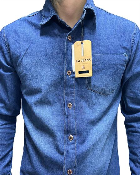 Imagem de Camisa Jeans Elegante Moderna Resistente