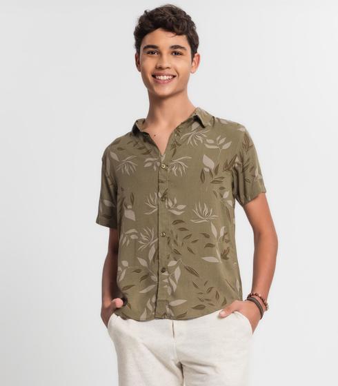 Imagem de Camisa Juvenil Masculina Em Viscose Minty Verde