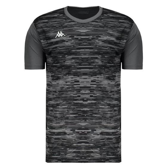 Camisa Kappa Jenner Treino Futebol - Preto+Cinza Menor preço em Camisa Kappa Jenner Treino Futebol - Preto+Cinza