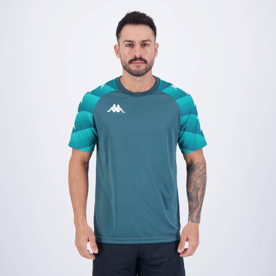 Imagem de Camisa Kappa Raglany Verde Escuro