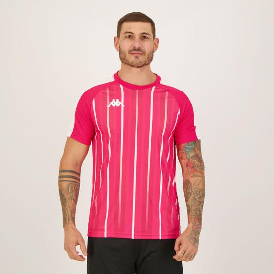 Imagem de Camisa Kappa Reindy Rosa e Branca