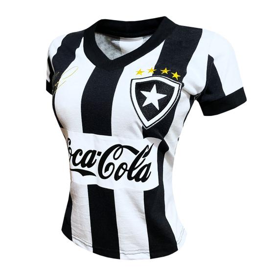 Camisa Liga Retrô Mauricio Botafogo 1989 Cola Feminina Menor preço em Camisa Liga Retrô Mauricio Botafogo 1989 Cola Feminina