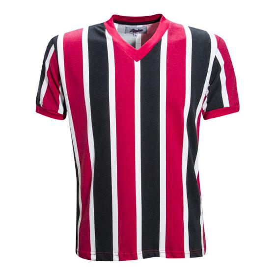 Imagem de Camisa Listrado 1 Liga Retrô  Vermelha e Preta GGG