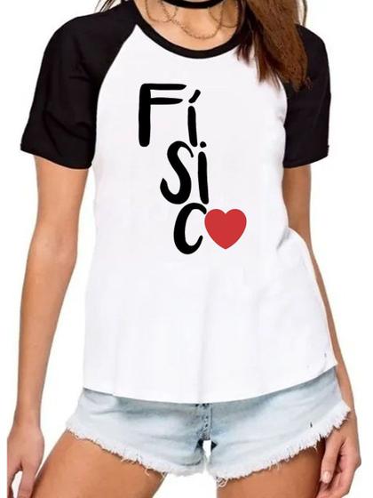 Imagem de Camisa love fisica camiseta curso faculdade universitaria