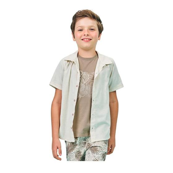 Imagem de Camisa luc boo manga curta linho ref: 73756 8/14 menino.