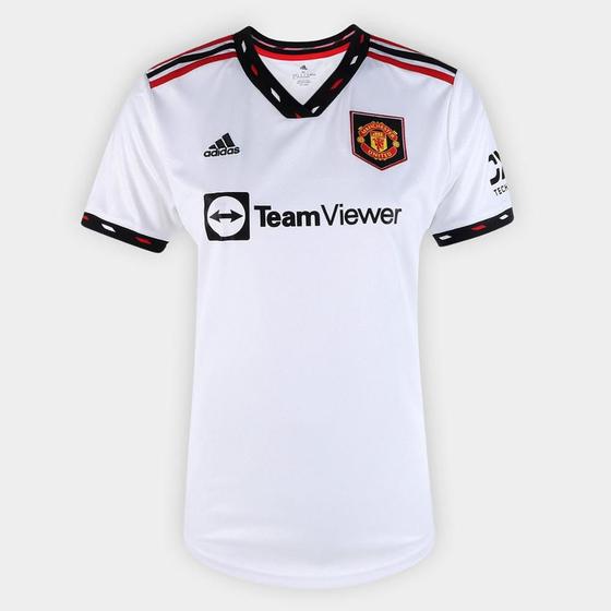 Camisa Manchester United Away 22/23 s/n Torcedor Adidas Feminina Menor preço em Camisa Manchester United Away 22/23 s/n Torcedor Adidas Feminina