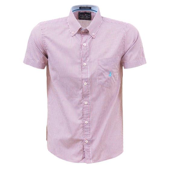 Imagem de Camisa Manga Curta Masculina Xadrez Azul Austin Western 34535