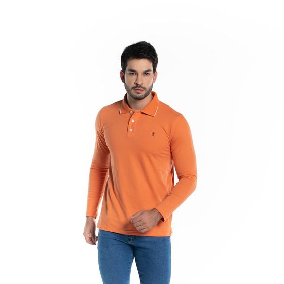 Imagem de Camisa Manga Longa Polo Masculina Midnigth Medson