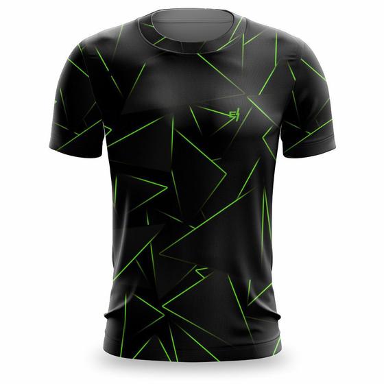 Imagem de Camisa Masculina Academia Dry Fitness Proteção UV Secagem rápida Musculação Treino