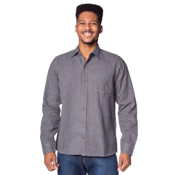 Imagem de Camisa Masculina Amil Comfort Hank Cinza Escuro