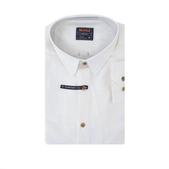 Imagem de Camisa Masculina Beagle ML Comfort Fit Branco - 05420