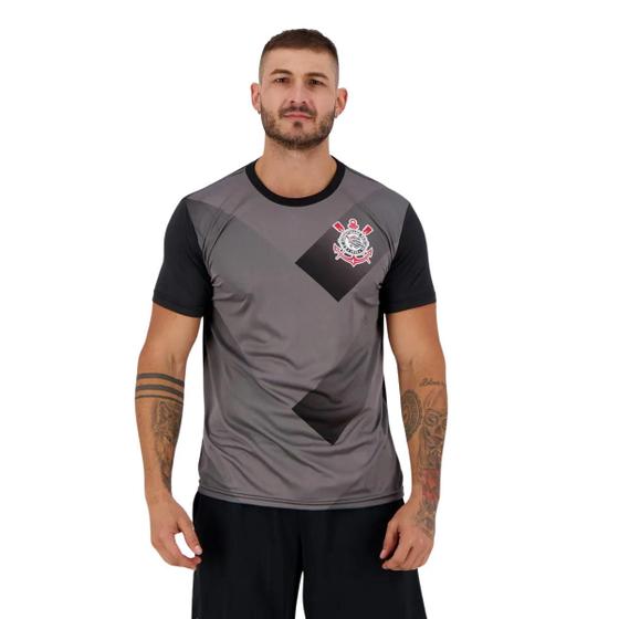 Imagem de Camisa Masculina Corinthians Thunder Cinza Poliéster SPR