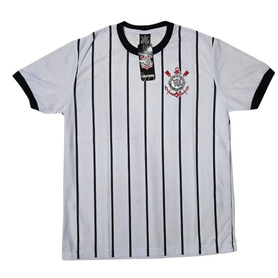 Imagem de Camisa Masculina Corinthians Timão Winner Dry fit Branco Preto SPR