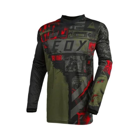 Imagem de Camisa Masculina de Manga Comprida para Motocross, MTB e Ciclismo - Ideal para Off-Road e DH