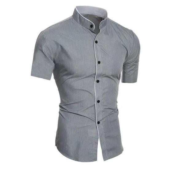 Imagem de Camisa Masculina de Manga Curta Monocromática - Casual e Moderna