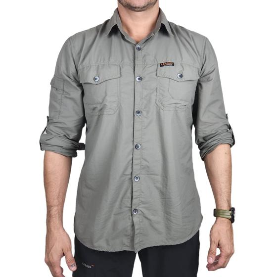 Imagem de Camisa Masculina Hard Adventure Safari Cimento UV50+