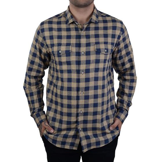 Imagem de Camisa Masculina Highstil ML Classic Marrom - 012585