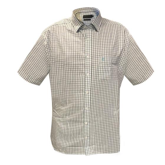 Imagem de Camisa Masculina Individual Comfort Mix Verde/Cinza