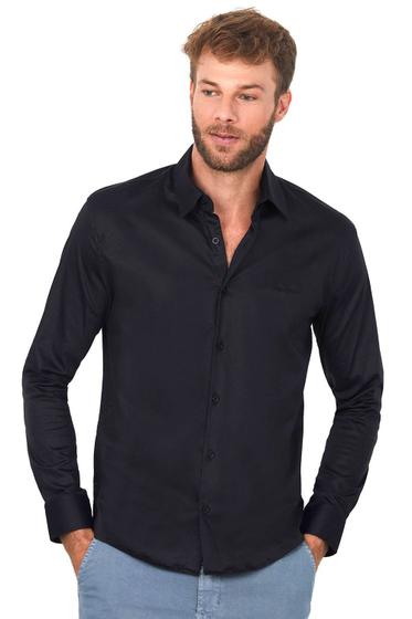 Imagem de Camisa Masculina Malha Aflex Social Polo Wear Preto