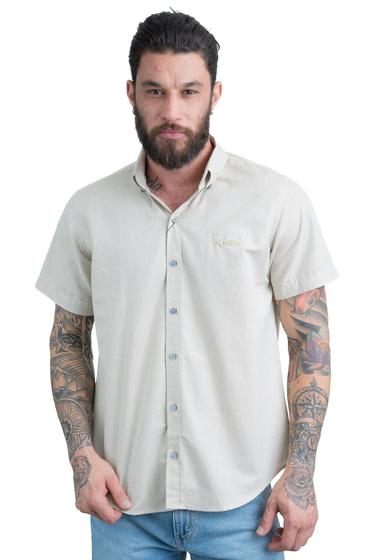 Imagem de Camisa Masculina Manga Curta Texas Farm - Cac620 - Bege