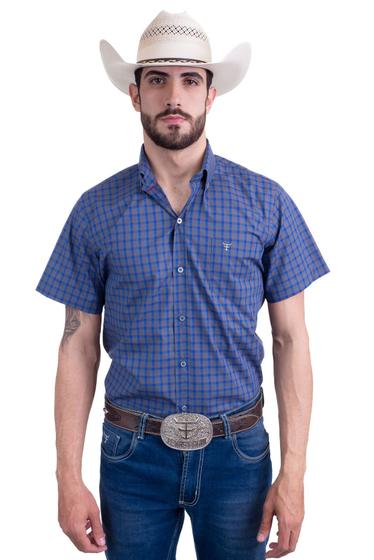 Imagem de Camisa Masculina Manga Curta Texas Farm - Cac694 - Do P Ao Gg - Xadrez