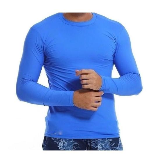 Imagem de Camisa masculina manga longa esporte proteção solar Uv+50 clássica