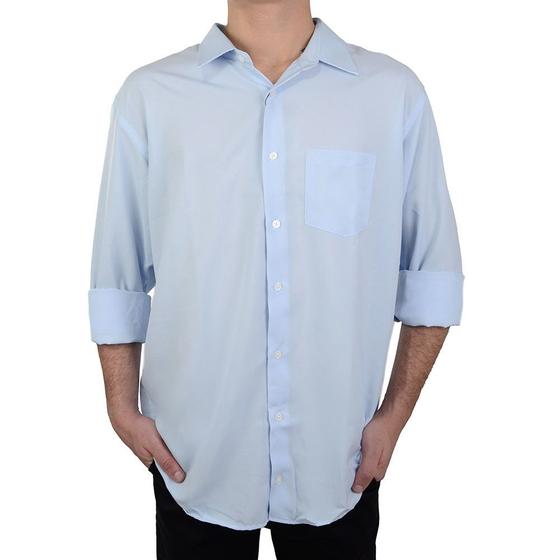 Imagem de Camisa Masculina Milani ML Comfort  Plus Size Azul - 357