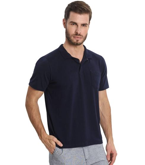 Imagem de Camisa Masculina Polo Básica Rovitex Azul