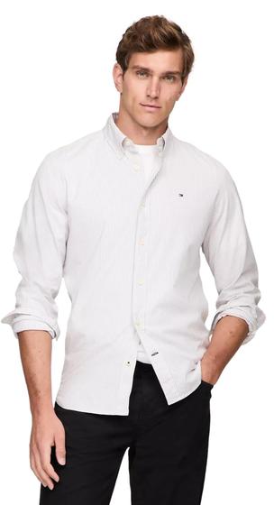 Imagem de Camisa masculina Tommy Hilfiger, manga comprida, popeline, ajuste regular, GG