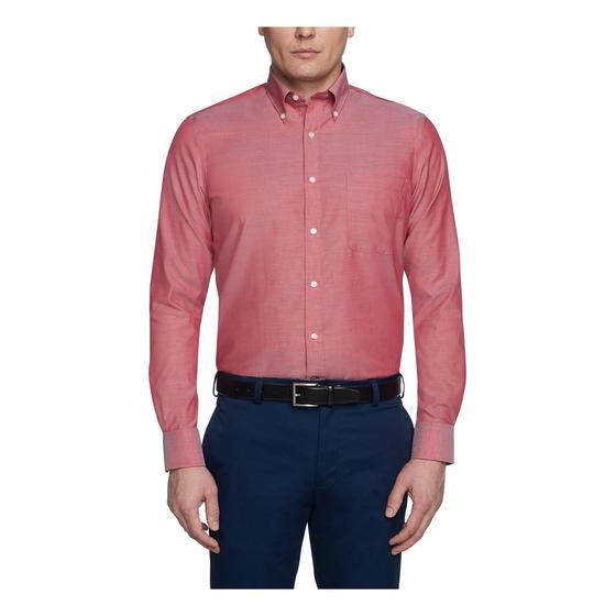 Imagem de Camisa masculina Tommy Hilfiger, sem ferro, pimenta caiena sólida