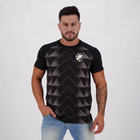 Imagem de Camisa Masculina Vasco Triangles Preta