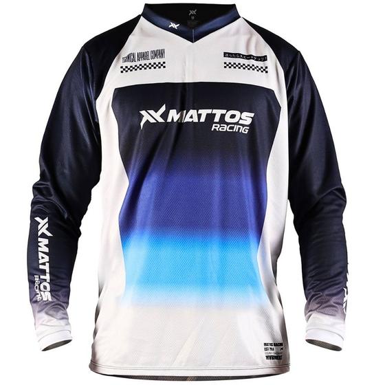 Imagem de Camisa motocross creation mattos rancing off-road azul