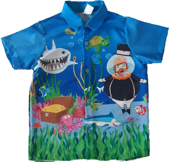 Imagem de Camisa Mundo Bita Fundo Do Mar Festa Infantil