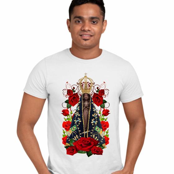 Imagem de Camisa Nossa Senhora Aparecida Coroa de Flores