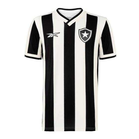 Imagem de Camisa Oficial Botafogo I 24/25 Masculina Off White Preto