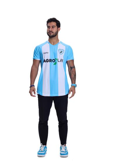 Imagem de Camisa oficial londrina masc. 2024 listrado celeste e branco