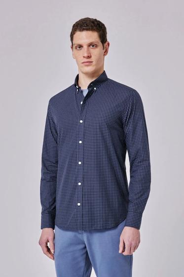 Camisa Oficina Reserva Everday Micorxadrez Azul Marinho Imagem de Camisa Oficina Reserva Everday Micorxadrez Azul Marinho