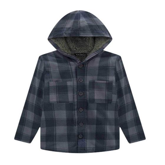 Imagem de Camisa Overshirt Infantil Menino Xadrez Forro Pelo Luc.Boo