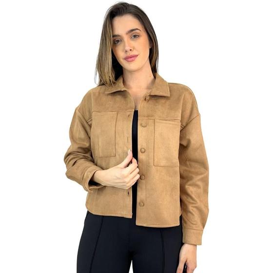 Imagem de Camisa Pacific Blue Suede Manga Longa Feminina