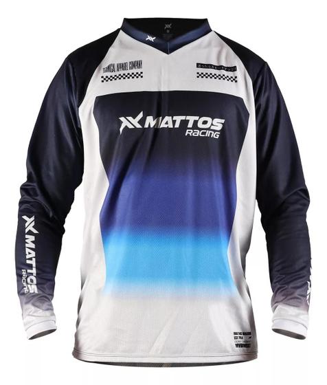 Imagem de Camisa para Motocross Mattos Racing Creation Azul