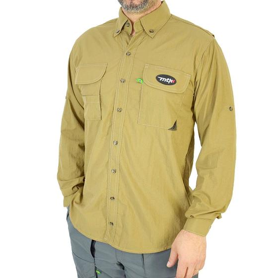 Imagem de Camisa Para Pesca Sky Proteção Solar 50+ FPS Caqui - MTK