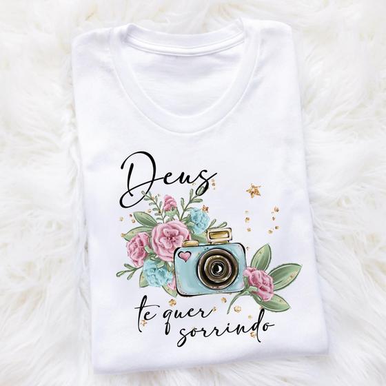 Imagem de Camisa personalizada P ao G1 " Deus te quer sorrindo"