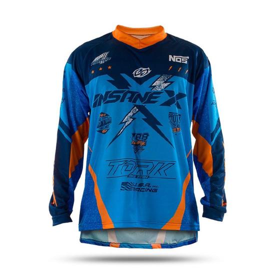 Imagem de Camisa Piloto Motocross Off Road Pro Tork Insane X Espotivo Infantil Menino Menina Unissex Para Trilha Enduro Tamanho 2 4 6 8 10 12 14 16