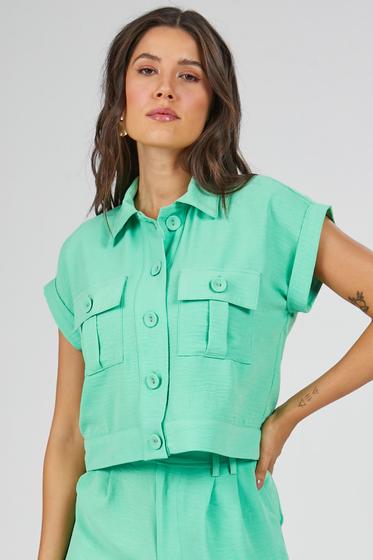 Imagem de Camisa PKS Com Botões Verde Claro