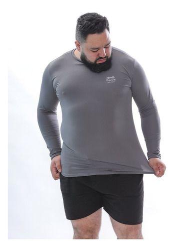 Imagem de Camisa Plus Size Segunda Pele Camiseta Rash Guard Masculina
