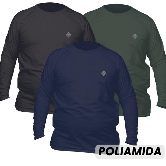 Imagem de Camisa Poliamida Proteção Solar Uv 50 Plus Size Masculina