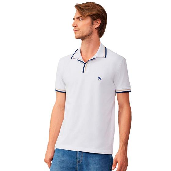 Imagem de Camisa Polo Acostamento Two Lines IN23 Branco Masculino