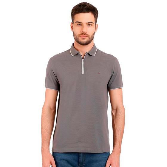 Imagem de Camisa Polo Aramis Move Zip IN24 Cinza Concreto Masculino